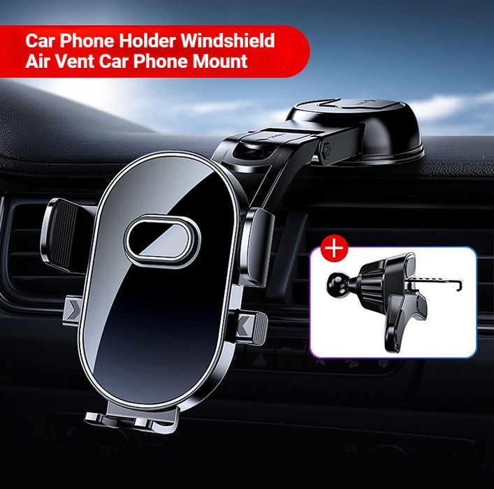 SturdyGrip - Heavy Duty Dashboard Car Phone Holder Mount - Black