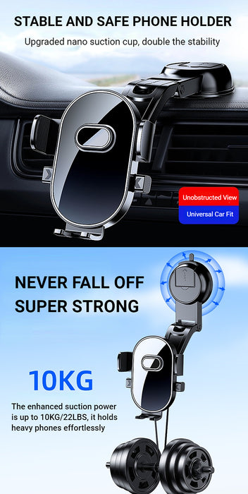 SH-22 & SH-24 Support de téléphone de voiture robuste pour tableau de bord, noir