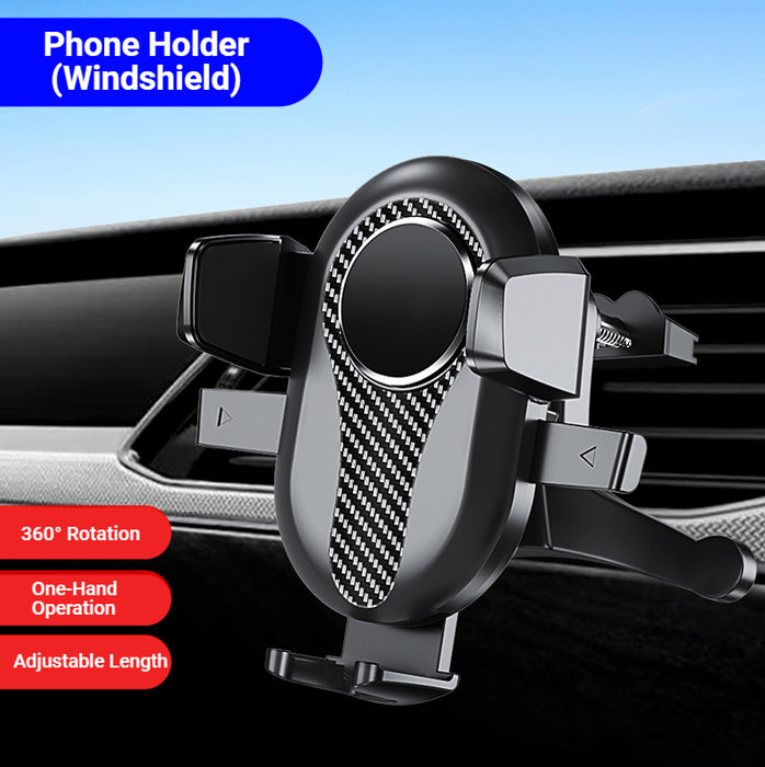 YC01-54 Le support de tableau de bord pour téléphone de voiture Easy One Touch pour iPhone et Samsung, noir
