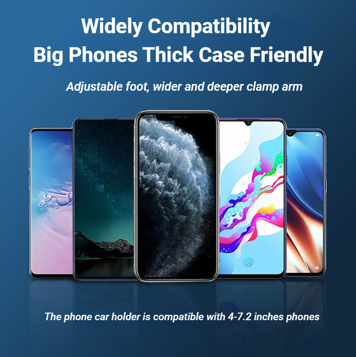 YC01-54 Le support de tableau de bord pour téléphone de voiture Easy One Touch pour iPhone et Samsung, noir