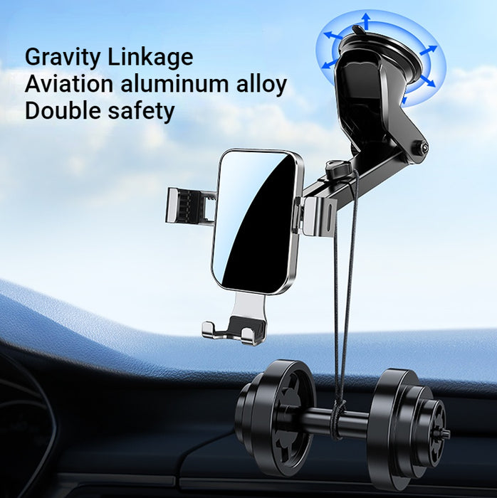 YC-12 Support de voiture universel pour téléphone portable à gravité pour grille d'aération, argent