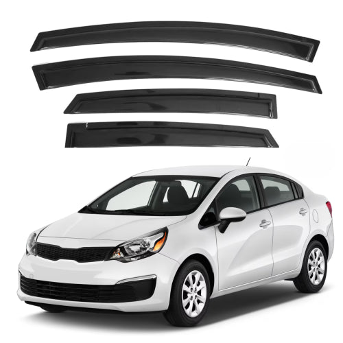 Window Visors for Kia Rio Sedan 2012-2017, 4-Piece