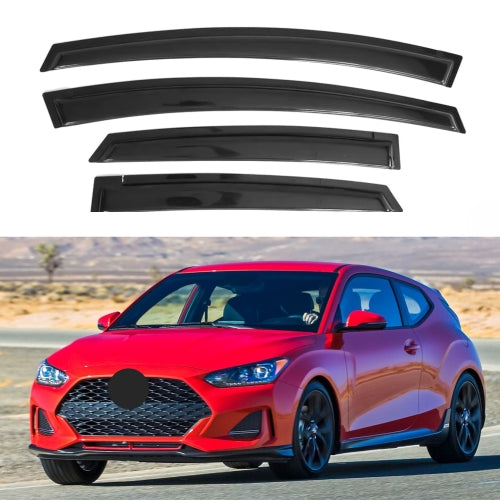 Window Visors for Hyundai Veloster 2012-2018, 4-Piece