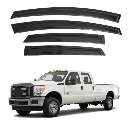 Window Visors for Ford F-250 F-350 F-450 F-550 Super Duty SuperCrew 1999-2016, 4-Piece