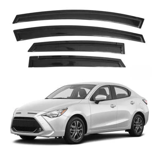 Window Visors for Toyota Yaris iA Sedan 2016-2020 & Toyota Scion iA Sedan 2016-2020, 4-Piece