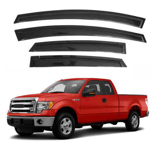 Window Visors for Ford F-150 SuperCab 2004-2014, 4-Piece