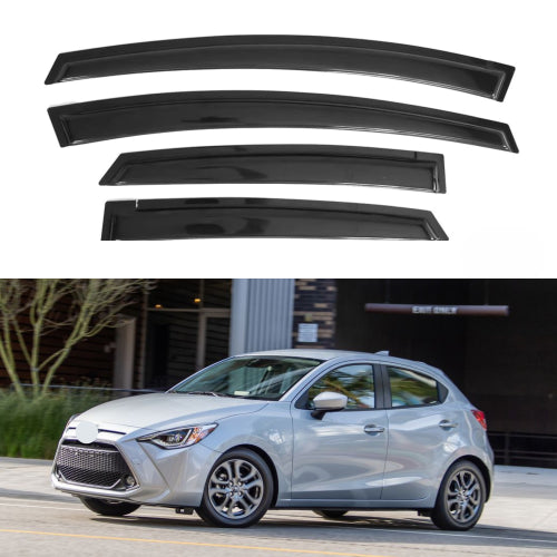 Window Visors for Toyota Yaris iA Hatchback 2016-2020 & Toyota Scion iA Hatchback 2016-2020, 4-Piece