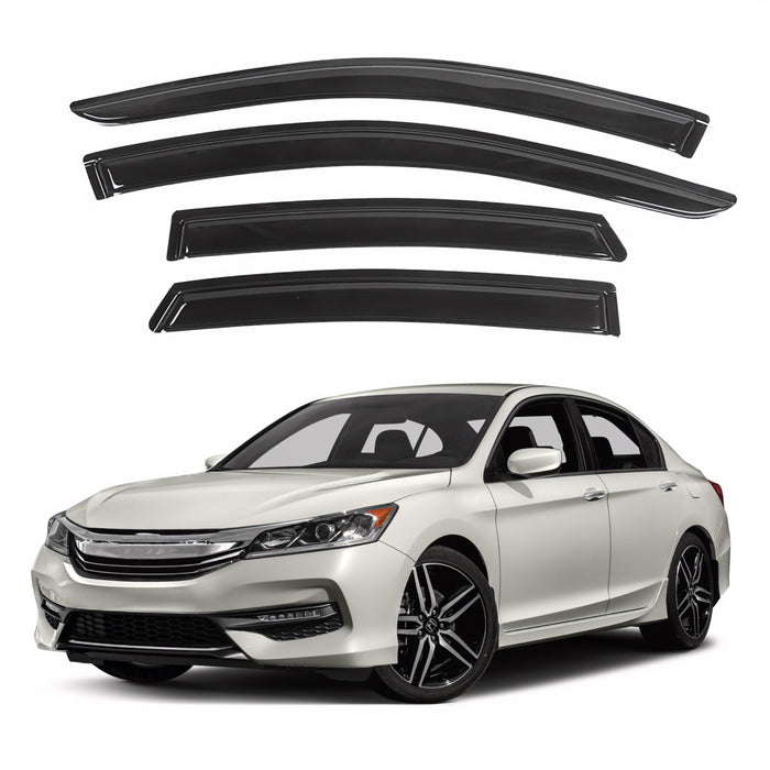 Immortal 811403 Déflecteurs de visière latérale à montage adhésif extérieur, ensemble de 4 pièces pour Honda Accord 2013-2016