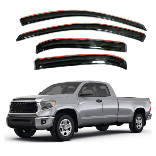 Window Visors for Toyota Tundra Double Cab 2007-2021, 4-Piece