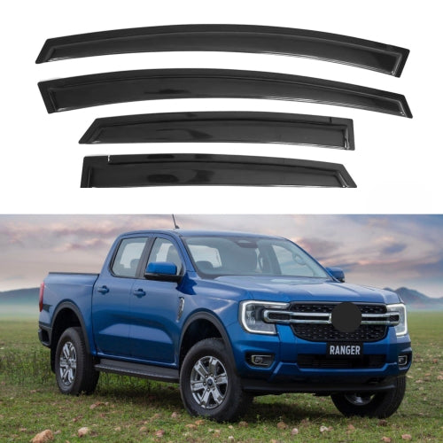 Window Visors for Ford Ranger SuperCrew 2019-2024, 4-Piece