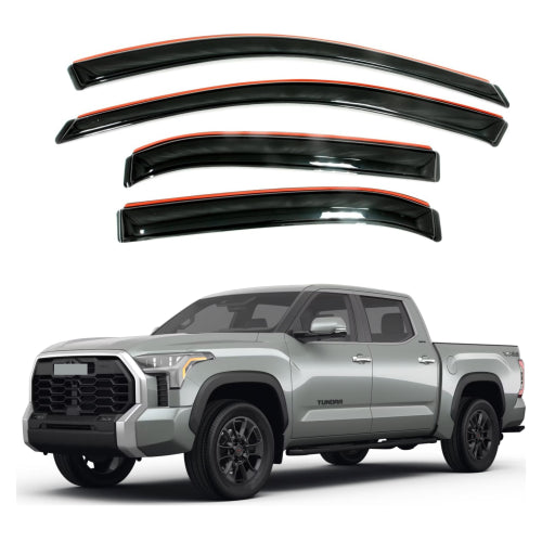 Window Visors for Toyota Tundra Crewmax 2022-2024, 4-Piece