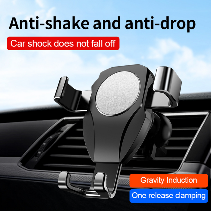 GravitySecure - Universal Air Vent Car Mount with Anti-Shake Device