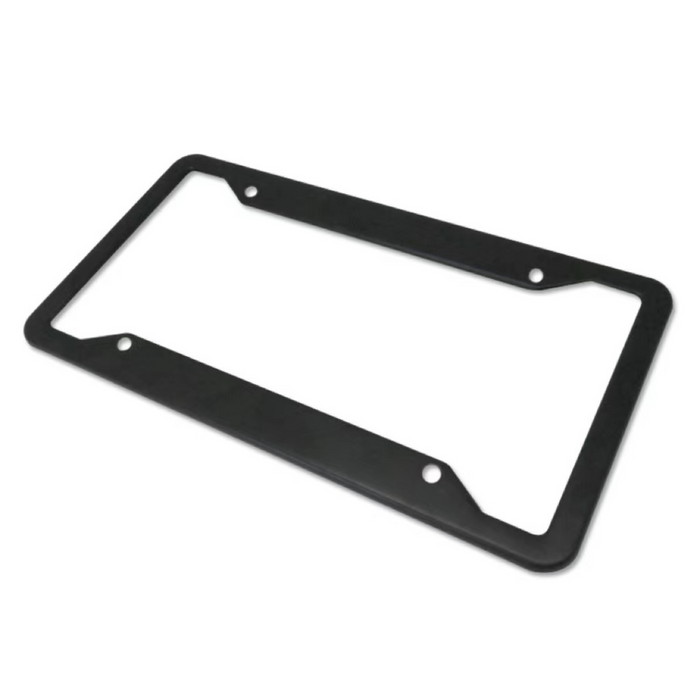 Silky Matte Aluminum License Plate Frame - Black
