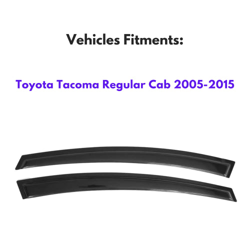 Window Visors for Toyota Tacoma Regular Cab 2005-2015, 2-Piece