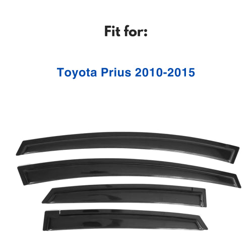 Window Visors for Toyota Prius 2010-2015, 4-Piece (Excludes Prius V & Prius C)