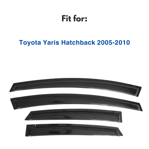 Window Visors for Toyota Yaris Hatchback 2005-2010, 4-Piece