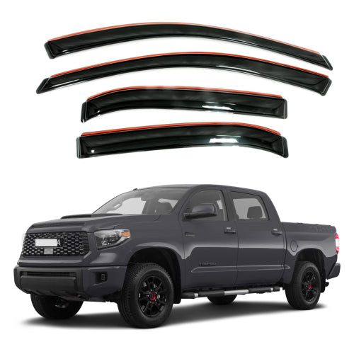 Window Visors for Toyota Tundra Crewmax 2007-2021, 4-Piece