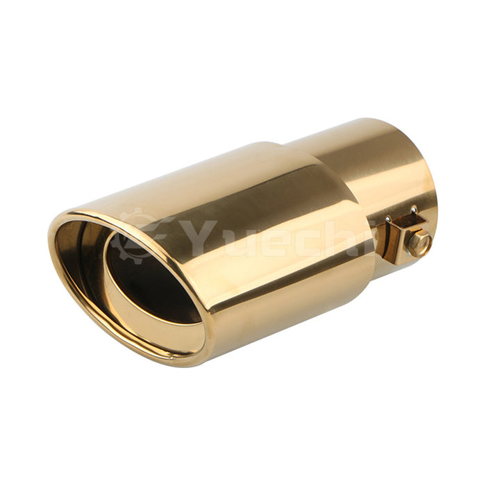 Golden Flame Stainless Steel Straight Exhaust Tailpipe - Universal Fit (63mm)