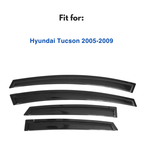 Window Visors for Hyundai Tucson 2005-2009, 4-Piece