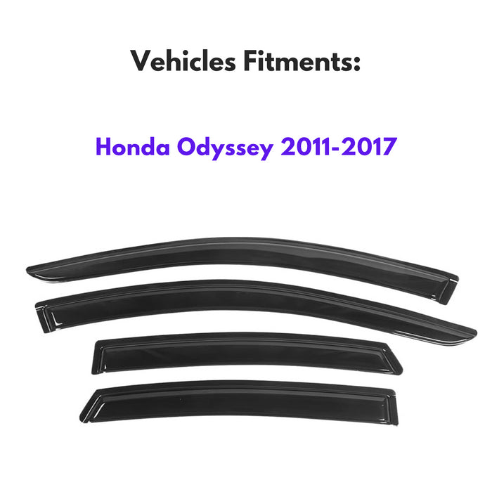 Window Visors for Honda Odyssey 2011-2017, 4-Piece