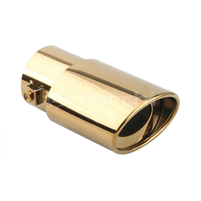 Golden Flame Stainless Steel Straight Exhaust Tailpipe - Universal Fit (63mm)