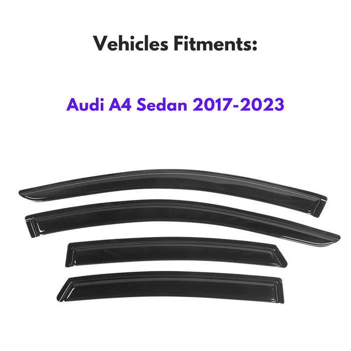 Window Visors for Audi A4 Sedan 2017-2023, 4-Piece