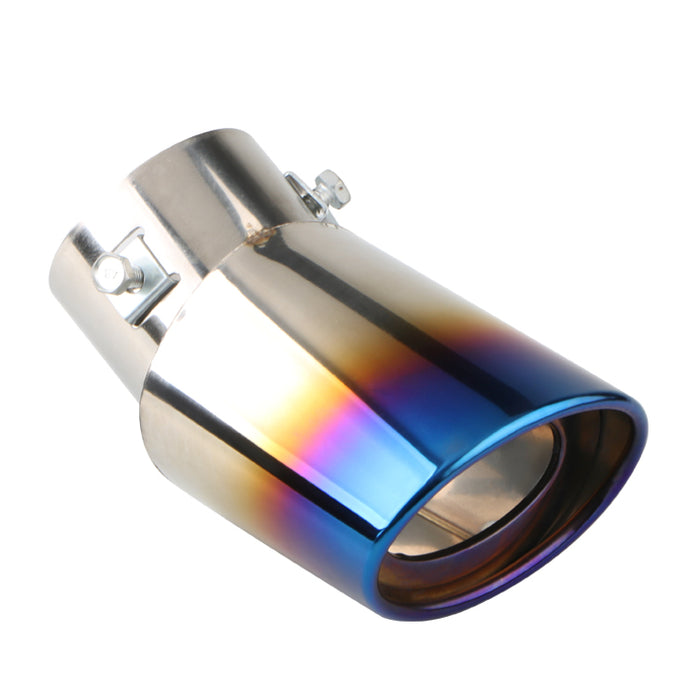 Blue Flame Stainless Steel Curved Exhaust Tailpipe - Universal Fit (63mm)