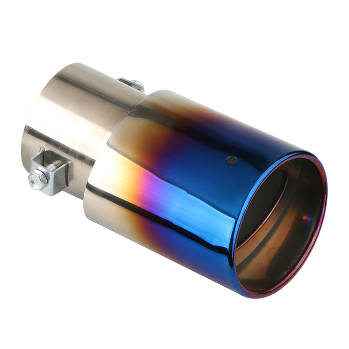 Blue Flame Stainless Steel Straight Exhaust Tailpipe - Universal Fit (63mm)