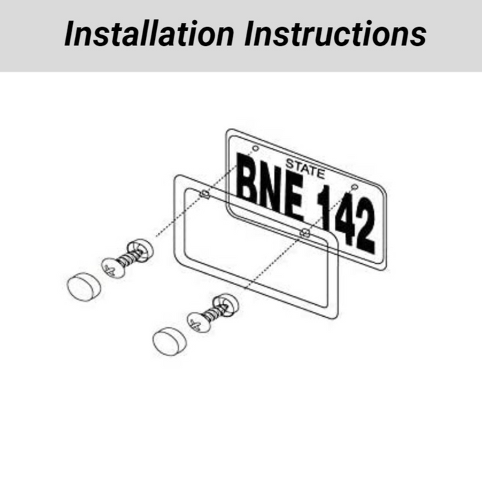 LP702 Cadre de plaque d'immatriculation de voiture en aluminium transparent, noir