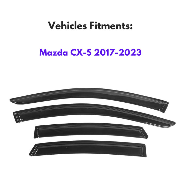 Window Visors for Mazda CX-5 2017-2023, 4-Piece