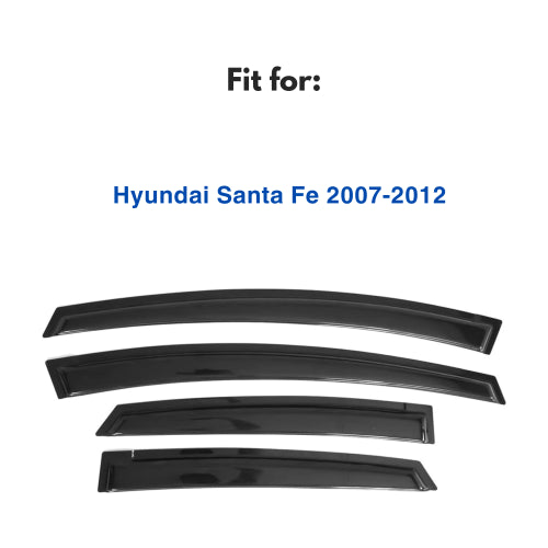 Window Visors for Hyundai Santa Fe 2007-2012, 4-Piece