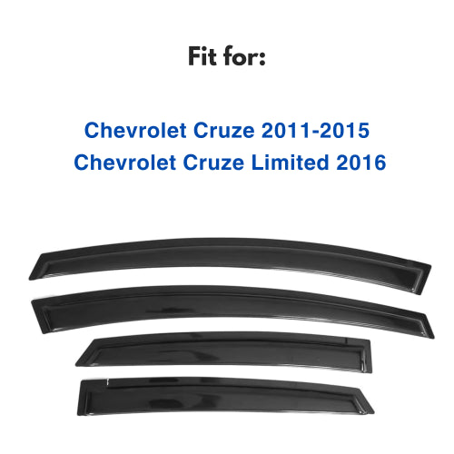 Window Visors for Chevrolet Cruze 2011-2015 & Cruze Limited 2016, 4-Piece