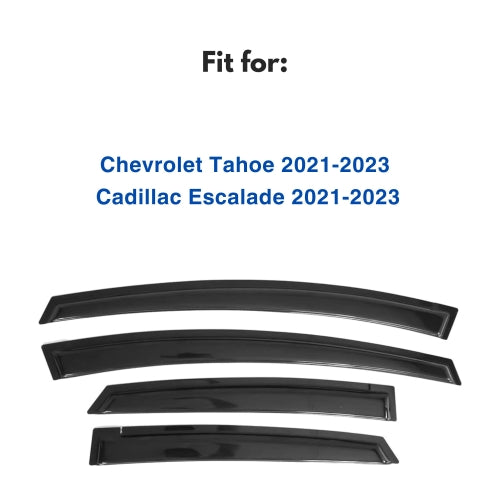 Window Visors for Chevrolet Tahoe 2021-2023 & Cadillac Escalade 2021-2023, 4-Piece