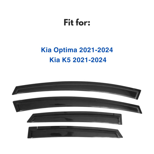 Window Visors for Kia Optima 2021-2024 & Kia K5 2021-2024, 4-Piece