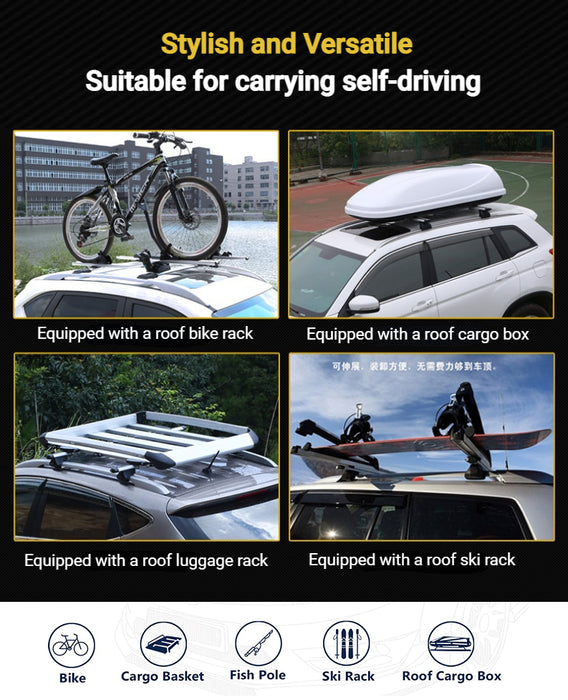 Universal Roof Rack CrossBar: Expandable Luggage Carrier with Enhanced Capacity