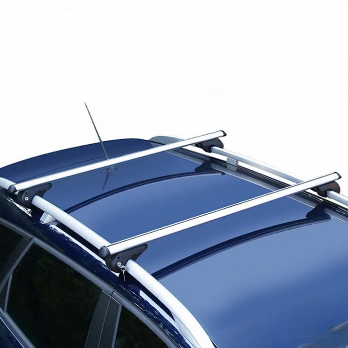 HG-001 Universal Car Roof Rack CrossBar Luggage Carrier, Silver