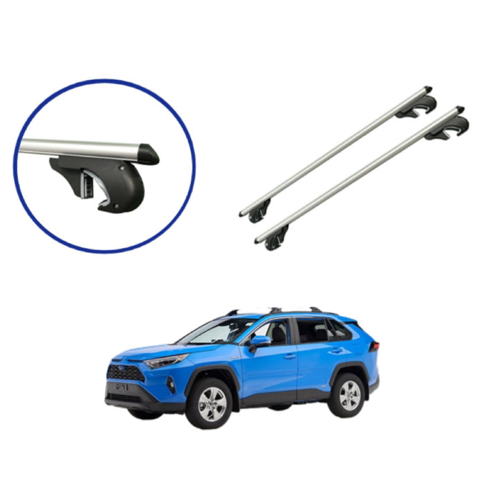 HG-001 Universal Car Roof Rack CrossBar Luggage Carrier, Silver