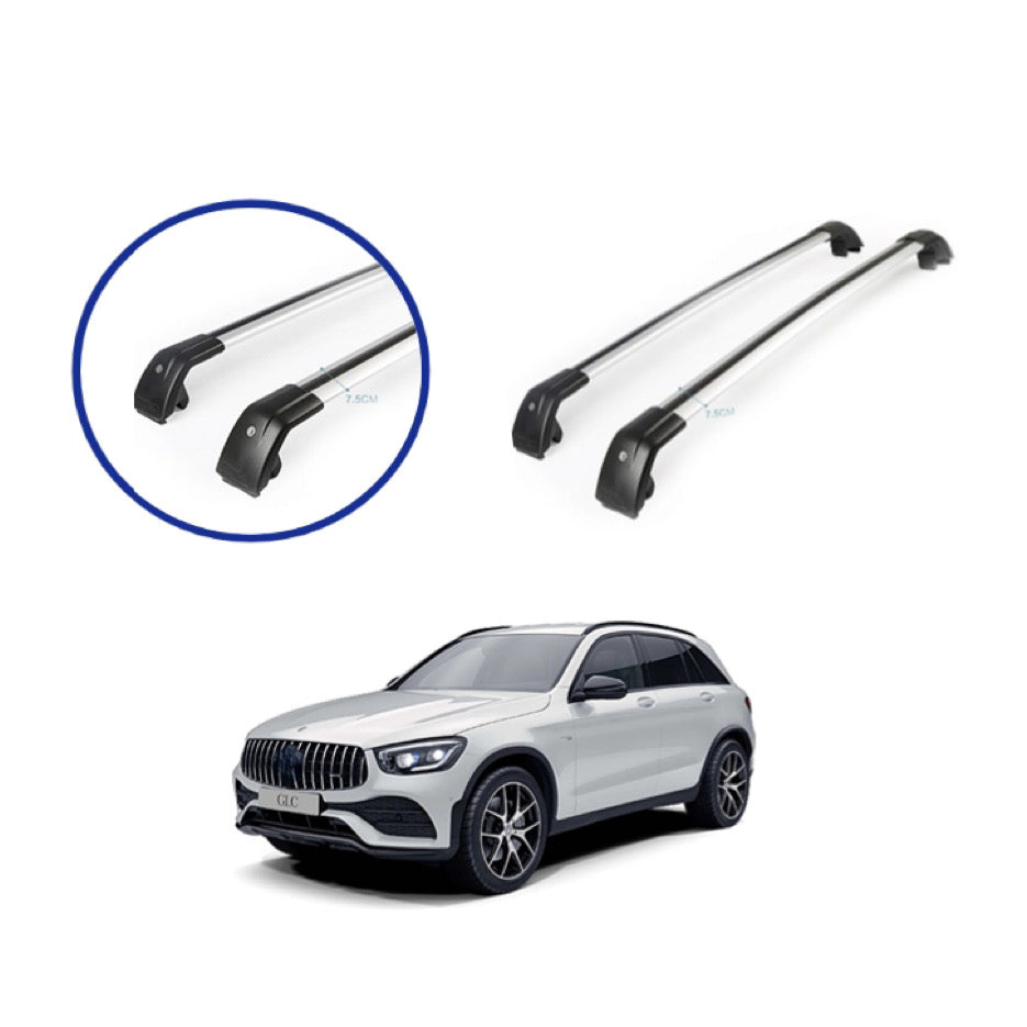 HG003 Easy Installation Roof Rack CrossBar Luggage Carrier, Silver