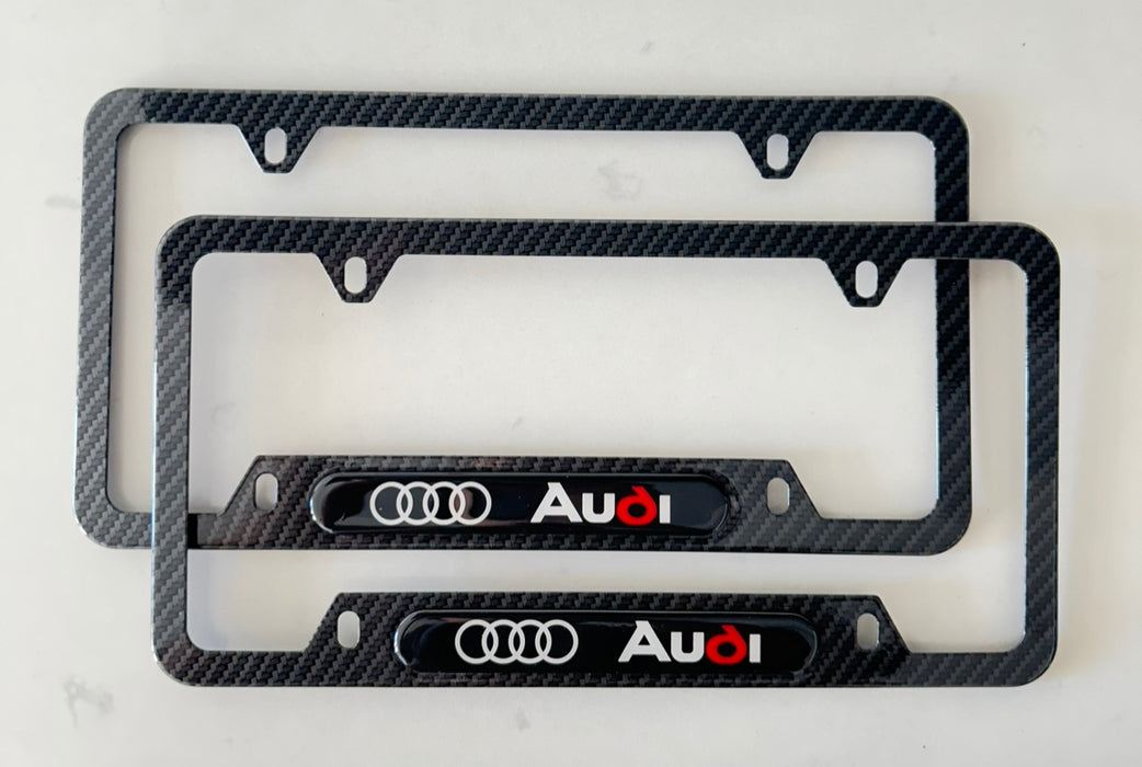 Audi License Plate Frame (Carbon Fiber Style)