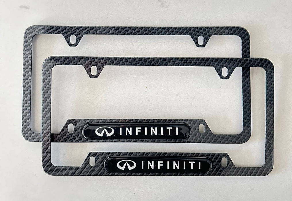 Infiniti License Plate Frame (Carbon Fiber Style)