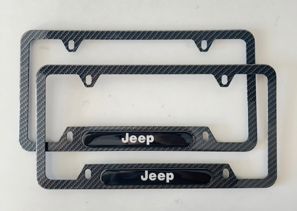 Jeep License Plate Frame (Carbon Fiber Style)