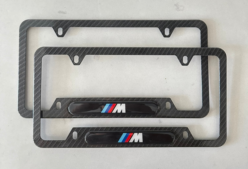 BMW M Performance License Plate Frame (Carbon Fiber Style)