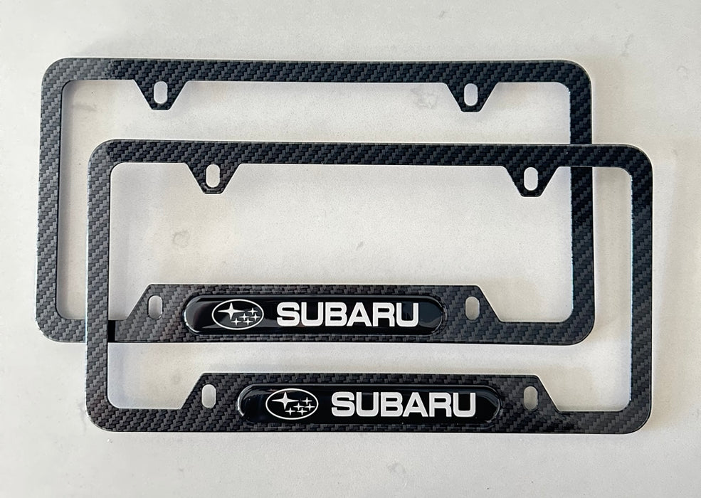 Subaru License Plate Frame (Carbon Fiber Style)