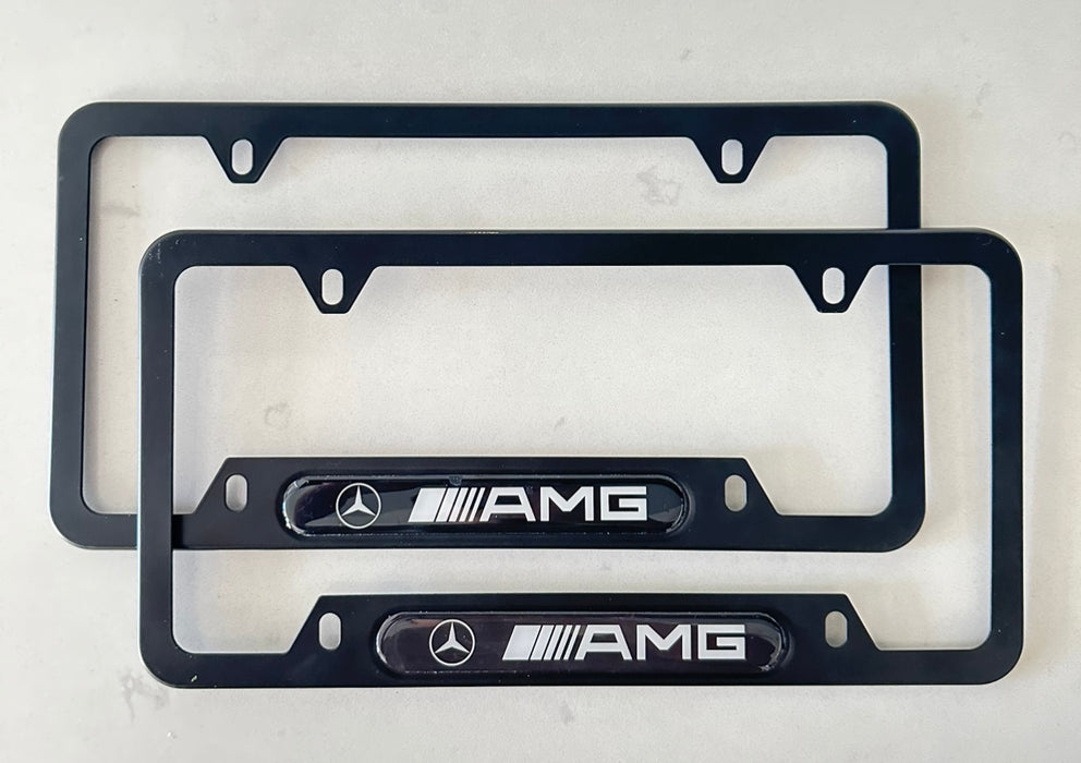 Mercedes AMG License Plate Frame (Matte Black Style)