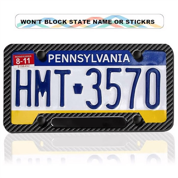 Tesla Model Y License Plate Frame (Carbon Fiber Style)