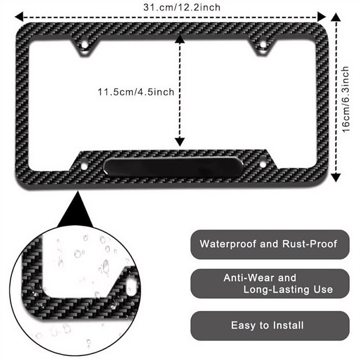 Ford License Plate Frame (Carbon Fiber Style)