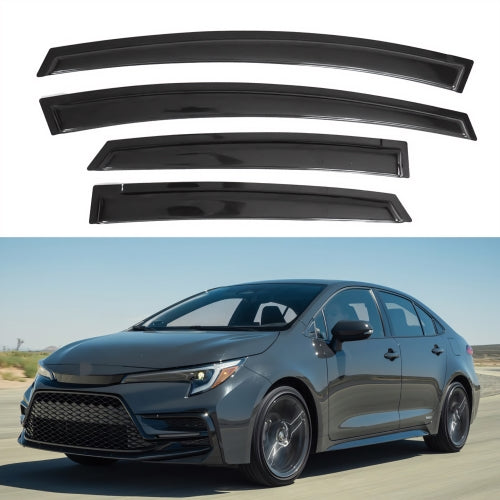 4Caroption Smoke Window Visors For 2014-2019 Toyota Corolla Sedan - 4pc Set