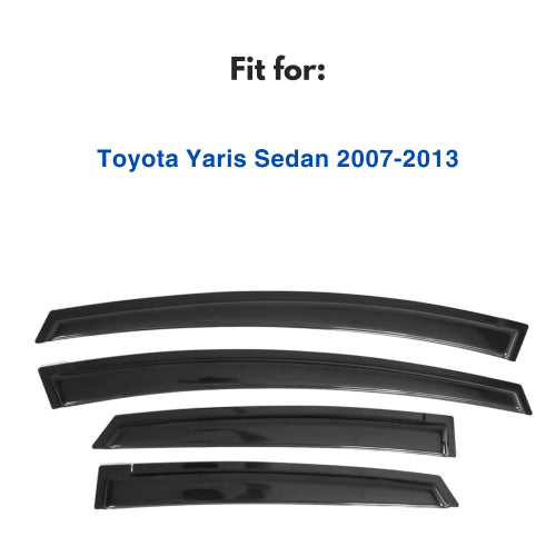 Window Visors for Toyota Yaris Sedan 2007-2013 (Excludes Hatchback), 4-Piece