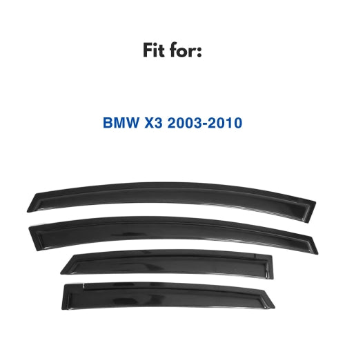 Window Visors for BMW X3 2003-2010, 4-Piece