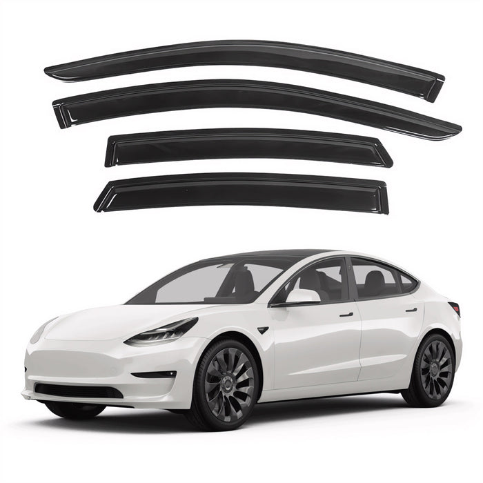 Window Visors for Tesla Model 3 2017-2024, 4-Piece